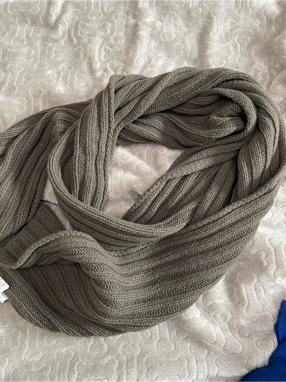 Neutral brown Knit Infinity Scarf - Women Accessories